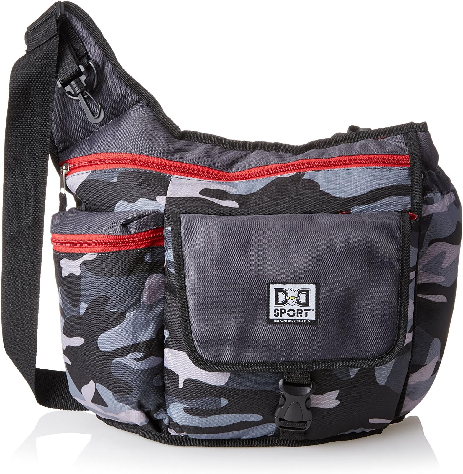Diaper Dude Sport Bag by Chris Pegula - Grey Camo Messenger Diaper Bag