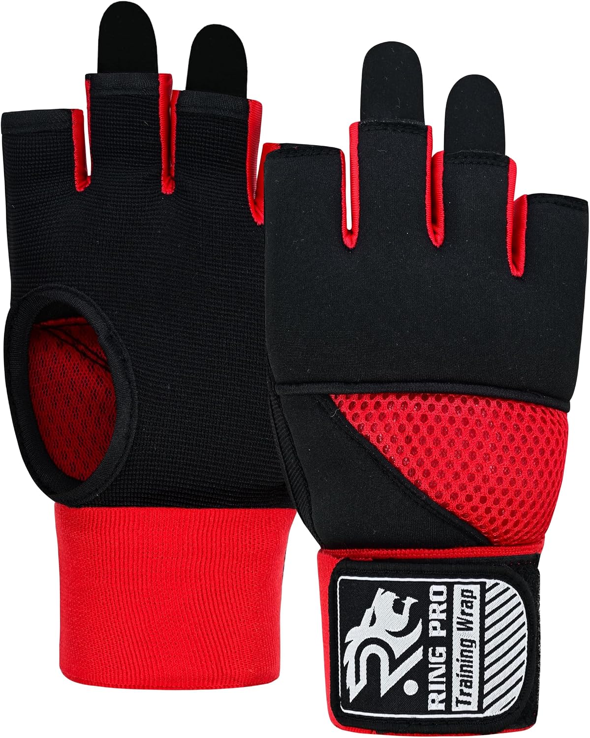 Gel Boxing Hand Wraps Inner Gloves, Quick Slip-On Padded Knuckle Protection with Wrist Support, Elastic Training Wraps for MMA, Muay Thai, Kickboxing & Heavy Bag, Men & Women