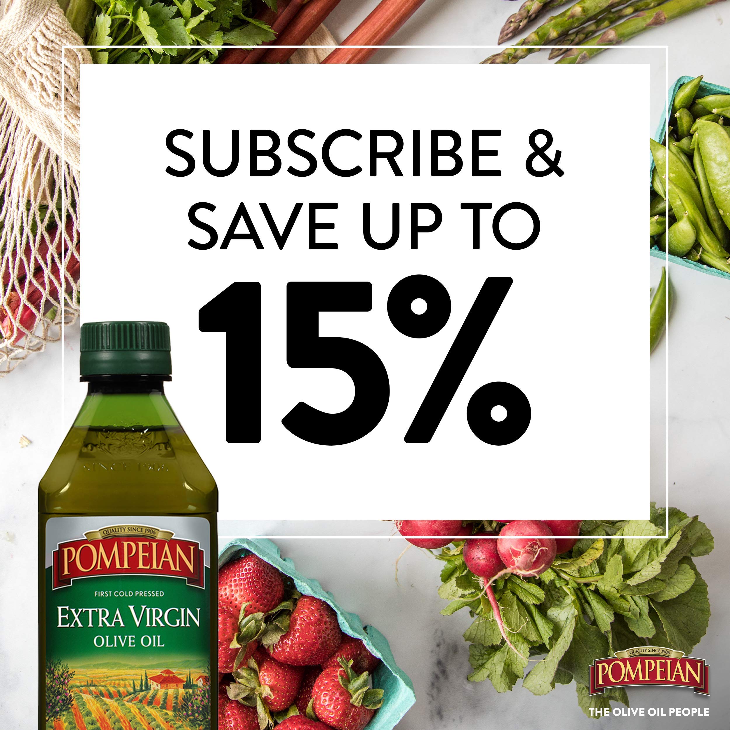 Pompeian Smooth Extra Virgin Olive Oil, First Cold Pressed, Mild and