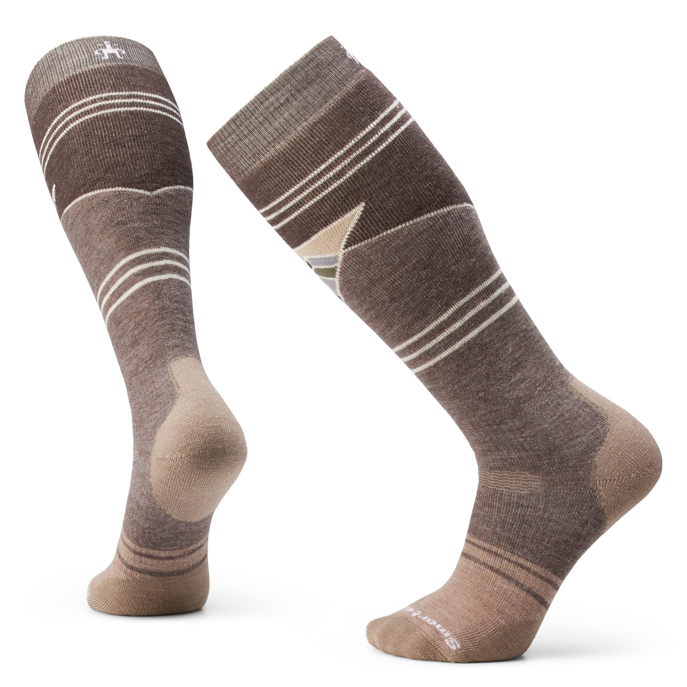 SmartwoolSnowboard Full Cushion Merino Wool Over the Calf Mountain Geo Pattern Socks for Men and Women