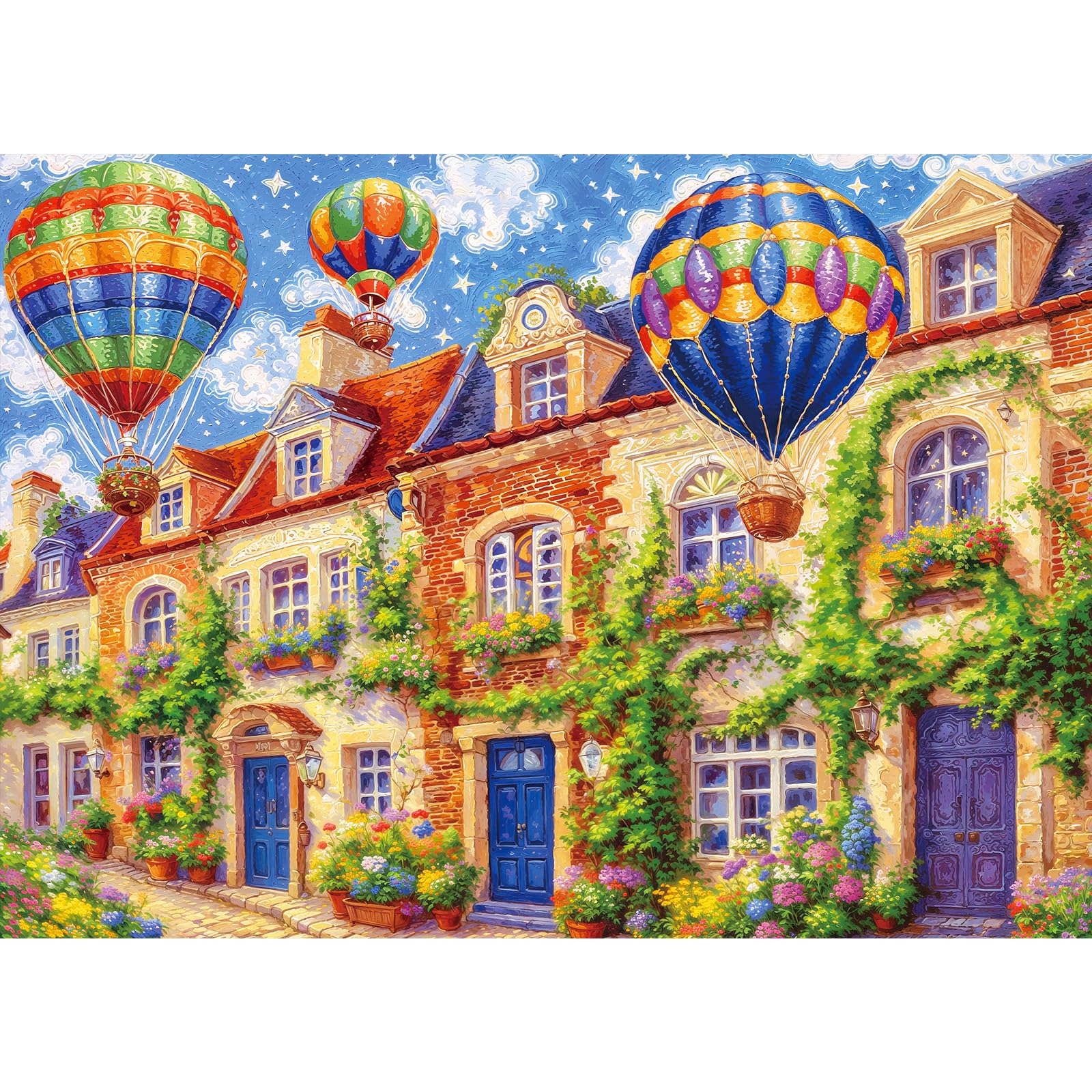 Jigsaw Puzzles For Adults 1000 Fantasy Hot air Balloon โ image 1