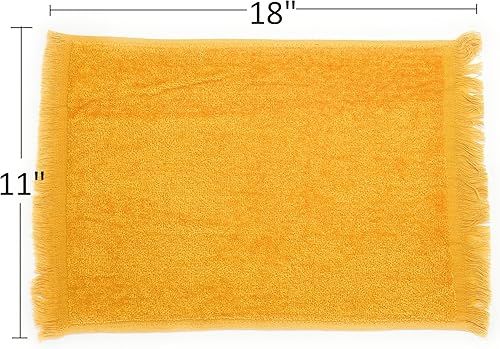 Miniatura 7 de The Holy South Paquete de 6 toallas de rizo reversible con flecos con dobladillo (tamaño 11 pulgadas de ancho x 18 pulgadas de largo), algodón