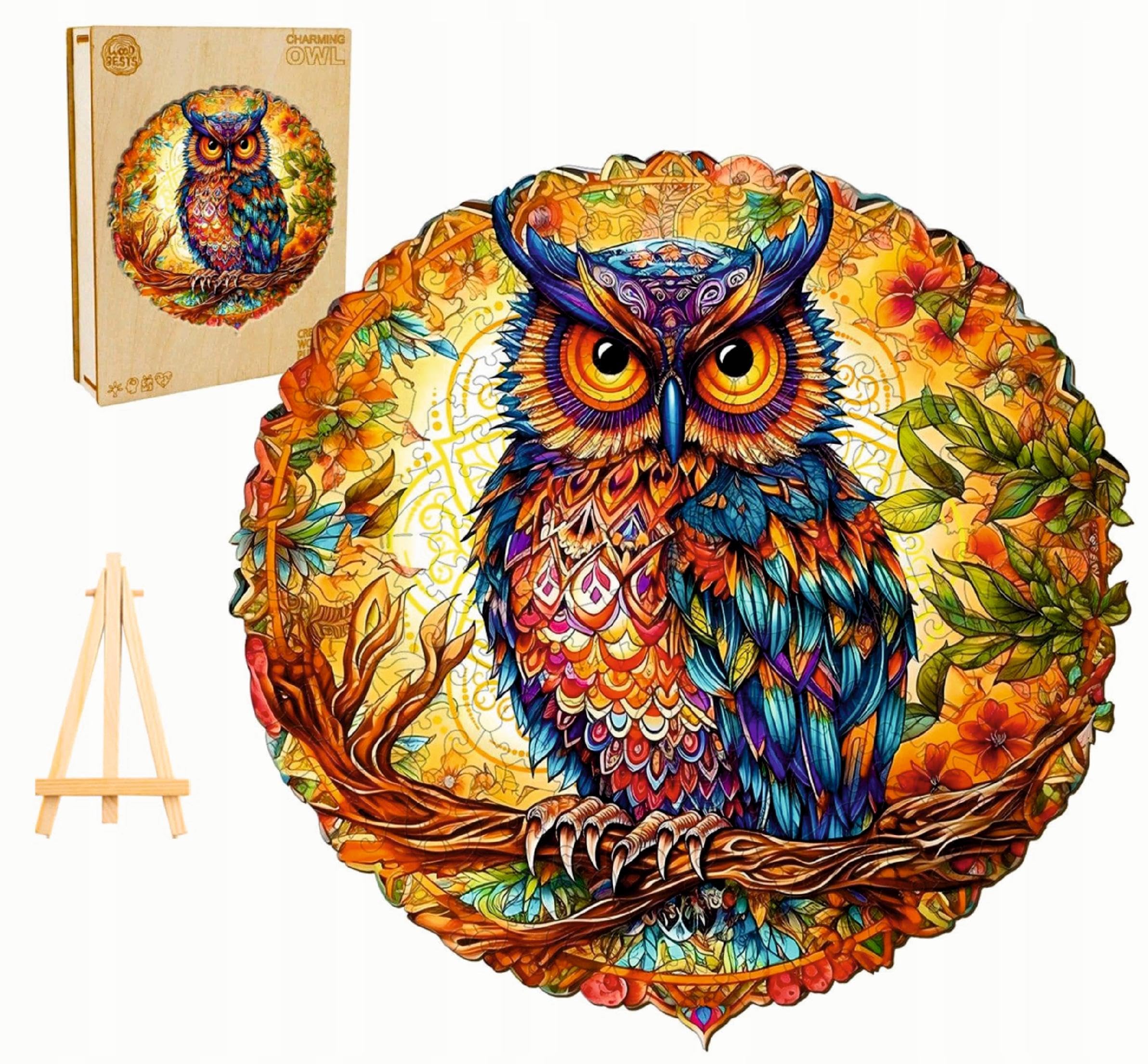 Puzzle In Legno Cervo Con Forme Di Animali – 30x23 Cm, Gioco Creativo E Antistress Per Adulti - 2
