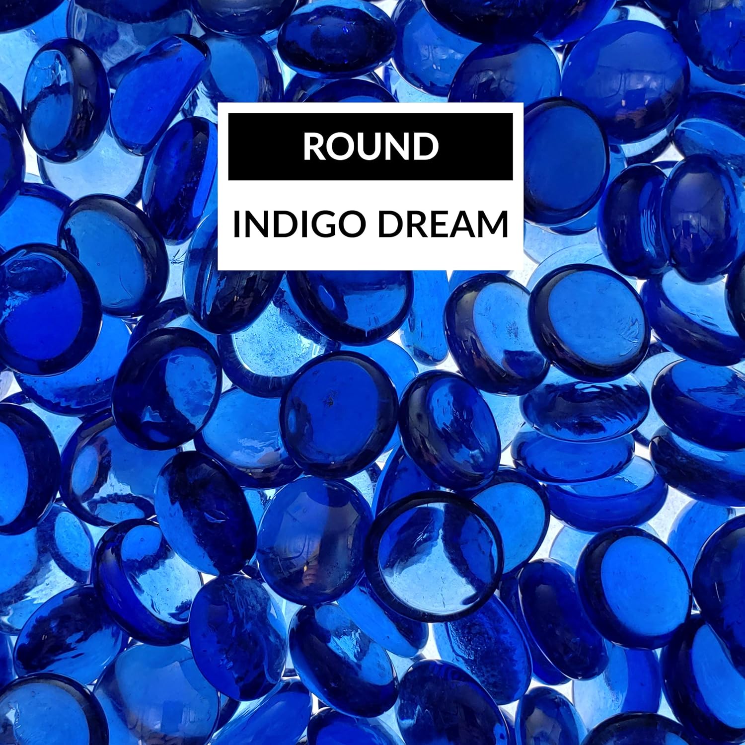 Blue Fire Glass for Firepit, Lava Glass, Gas Fireplace Embers Golden Flame, Bond Manufacturing 67984