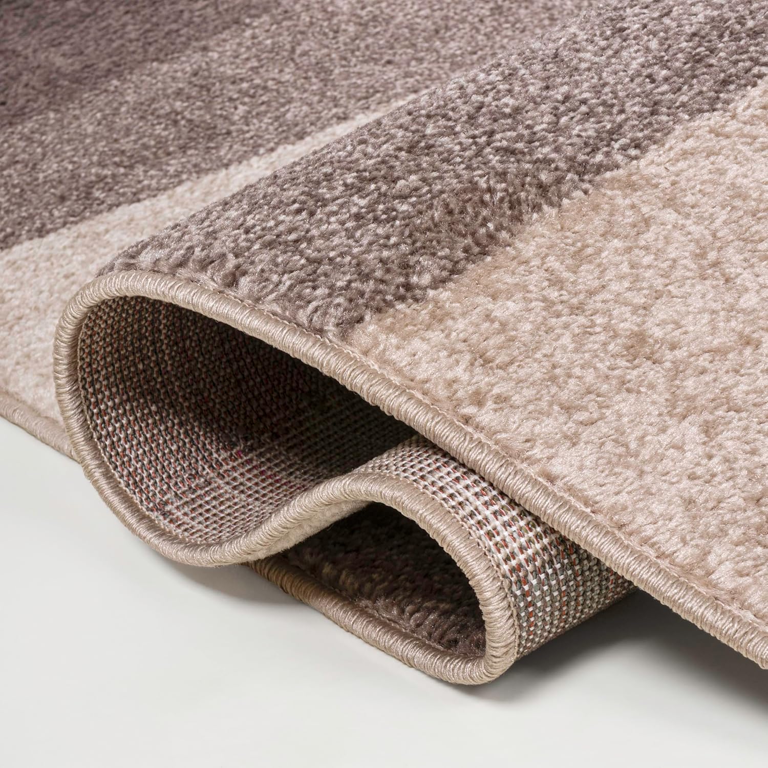 JONATHAN Y Prism Geometric Striped Beige/Brown Runner Rug 2x8, Modern, Coastal, Easy-Cleaning for Living Room, Bedroom, Kitchen, Pet Friendly, Non-Shedding (DZC101C-28)