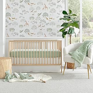 Levtex Baby - Cloud Muslin Crib Bed Set - Baby Nursery Set - Sage and Wh...