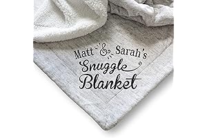 Personalized Monogrammed Sherpa Throw Snuggle Blanket: Perfect Christmas Gift for Couples