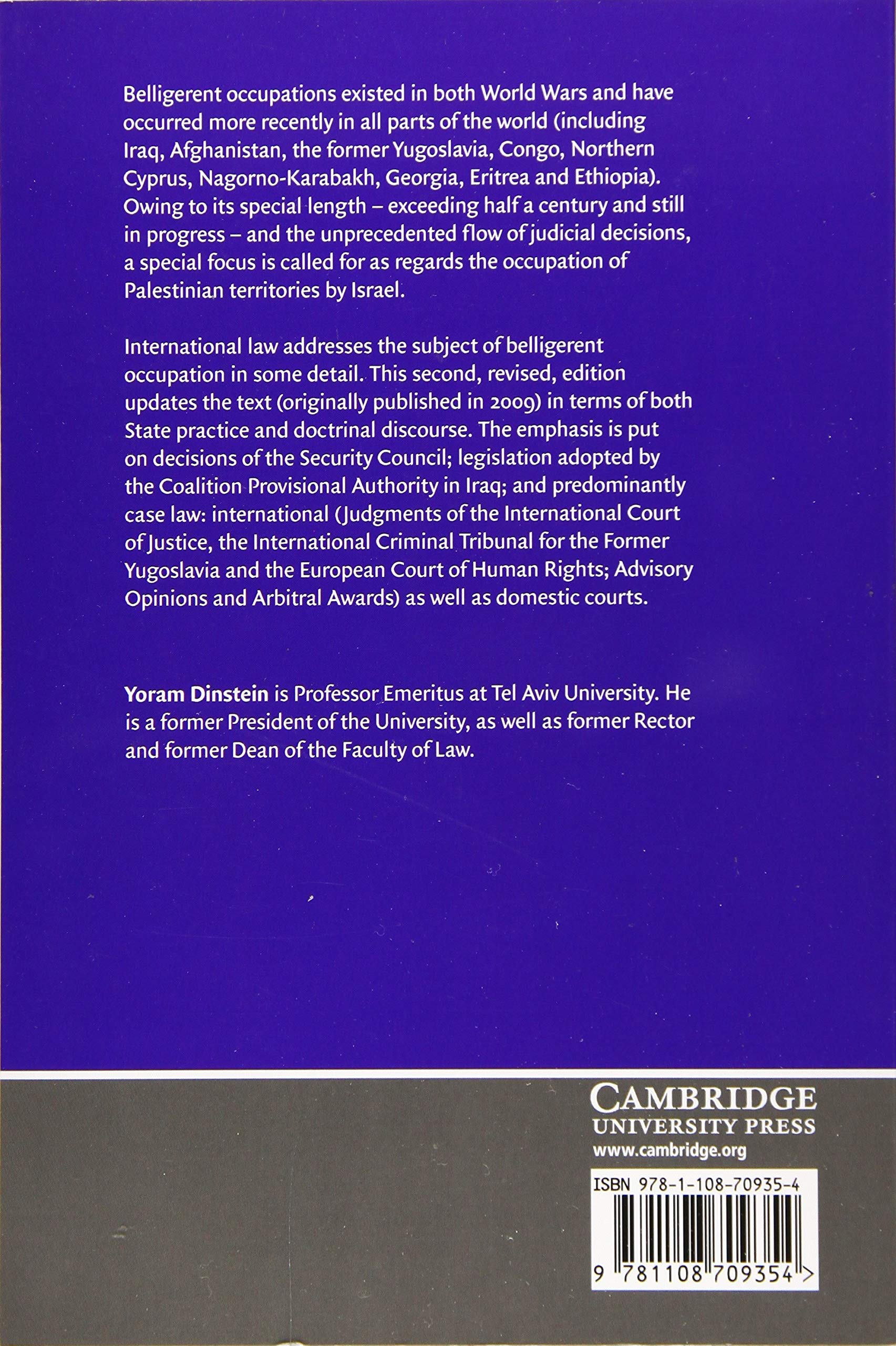 The International Law of Belligerent Occupation