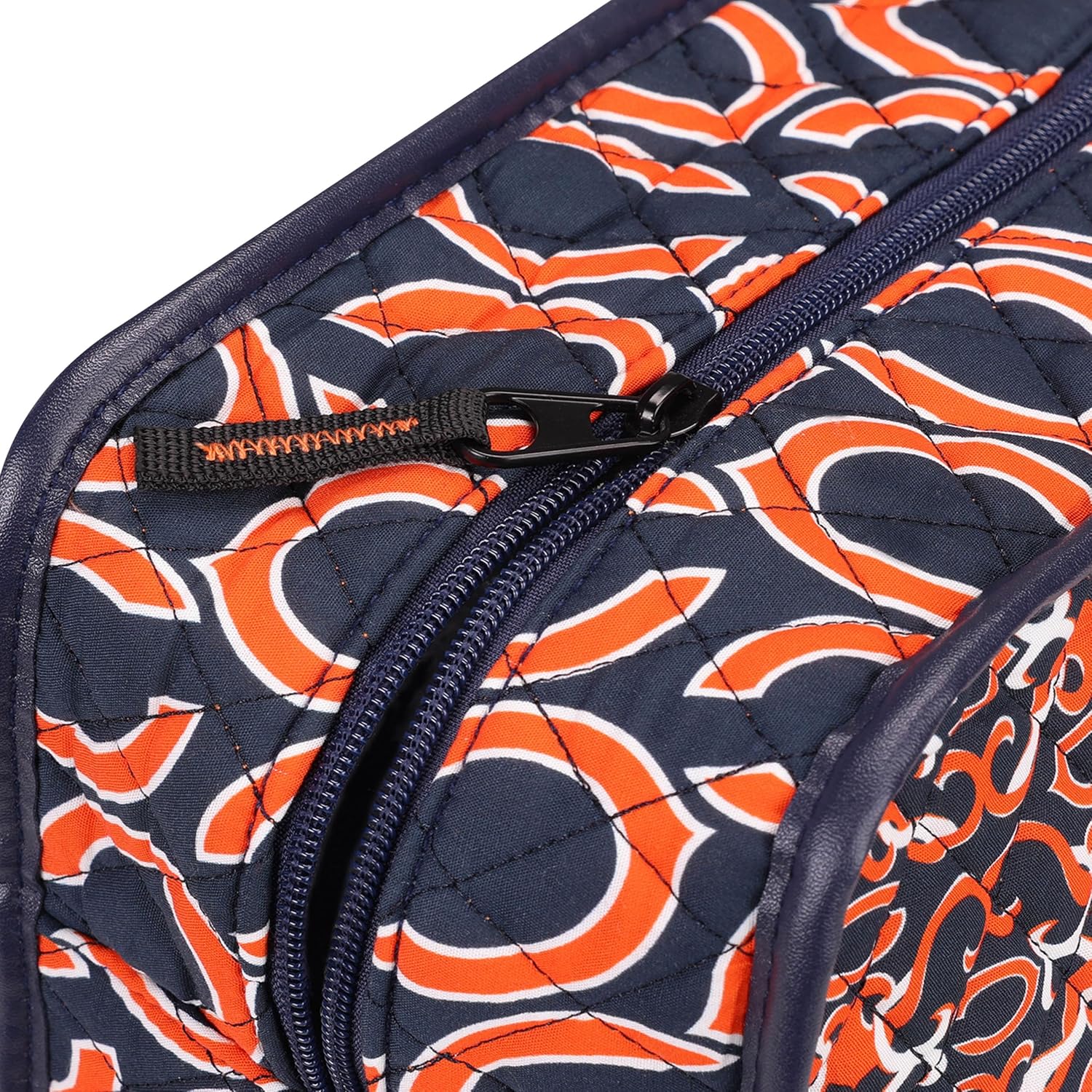 FOCO NFL Logo Quilted Printed Cosmetic Toiletry Bag, Team Color