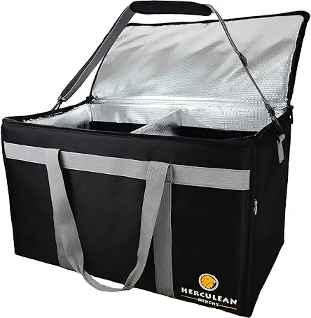 Herculean Premium Insulated Food Delivery Bag with YKK...
