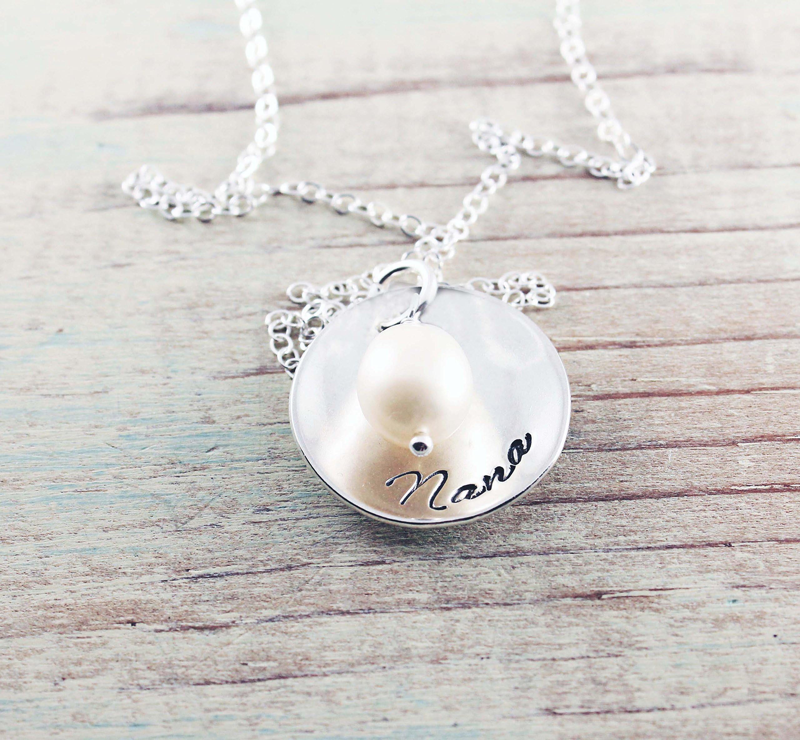 Nana necklace - Nana jewelry - Sterling silver - Personalized jewelry - Hand stamped jewelry - Gift for Nana - Grandmother necklace- Grandma