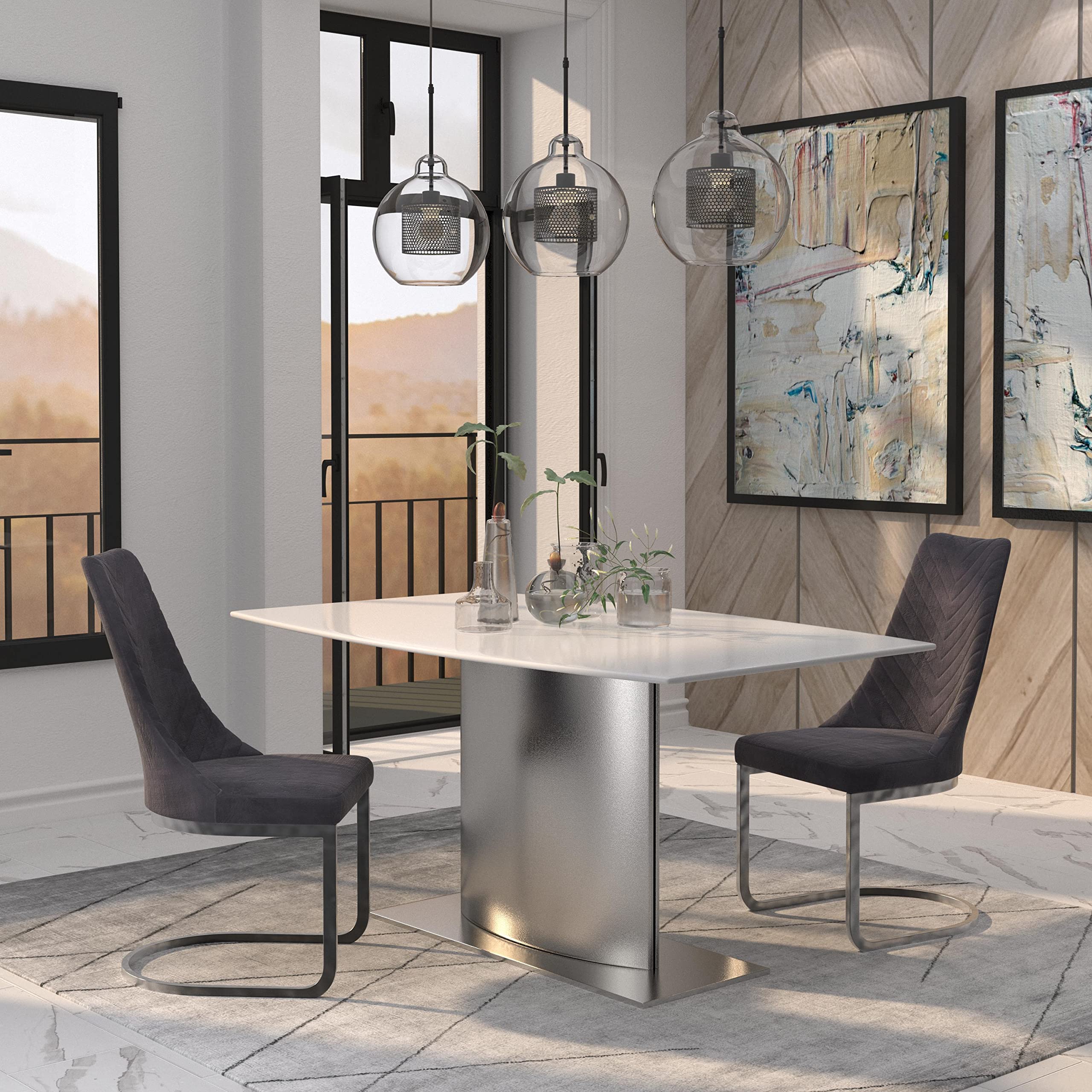 Neos Modern Furniture Dining Tables, White