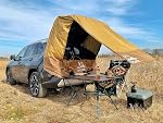 HASIKA SUV Tente de la porte d'embarquement, 2-Person Voiture Camping Auvent 3000mm imperméable & UPF 50+. Convient le plus SUV et Hatchback. 2-Min Configuration Road Trip Essentiels pour les couples et les animaux de compagnie Jaune
