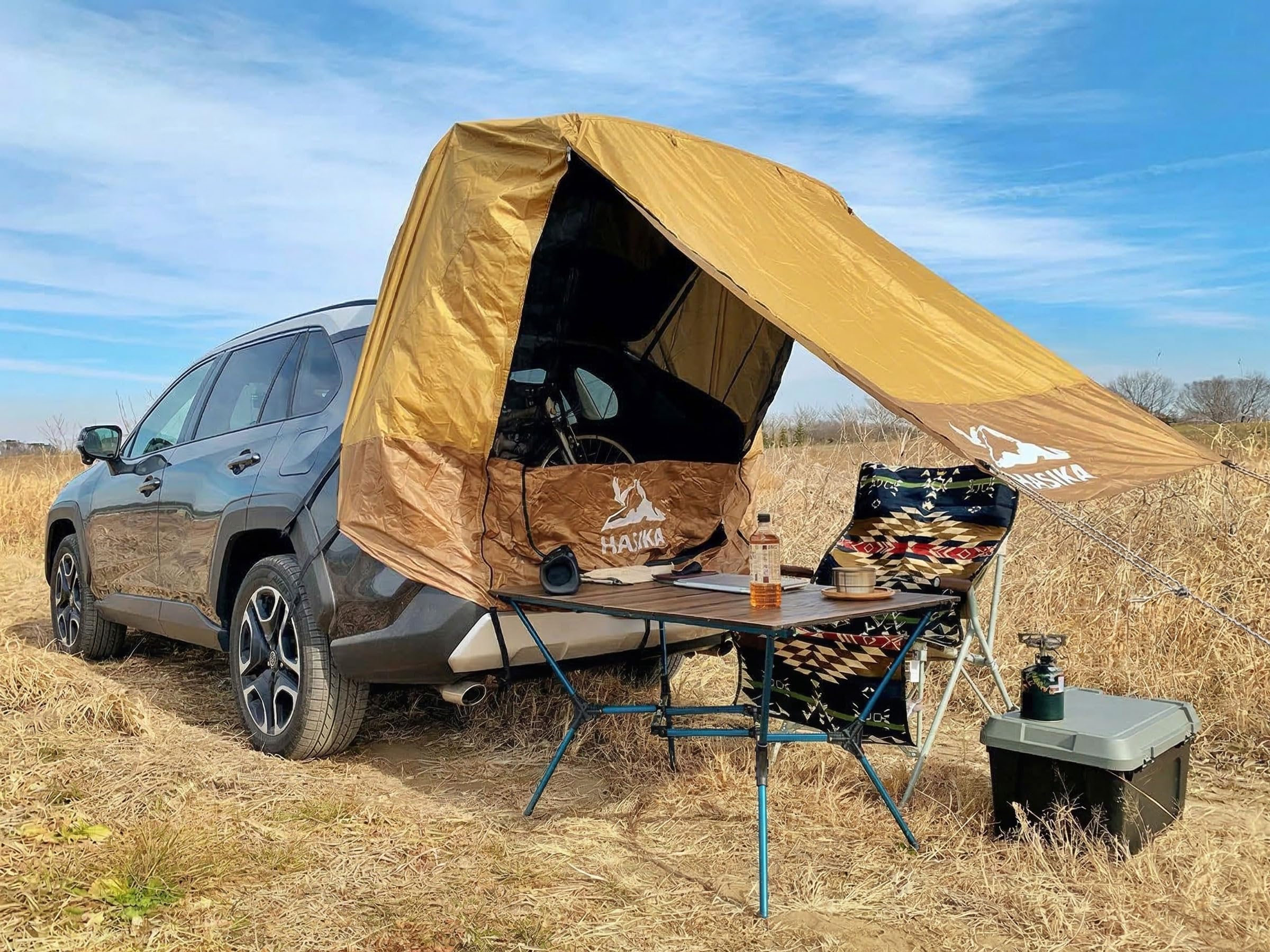 Hasika Tenda da campeggio per 2 persone, facile da installare, 120 secondi, impermeabile, 3000 mm, UPF 50+, giallo
