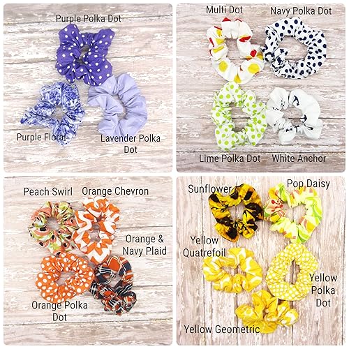 Miniatura 4 de Print Fabric Scrunchies-Over 50 Colors To Choose From (Lime Polka Dot)