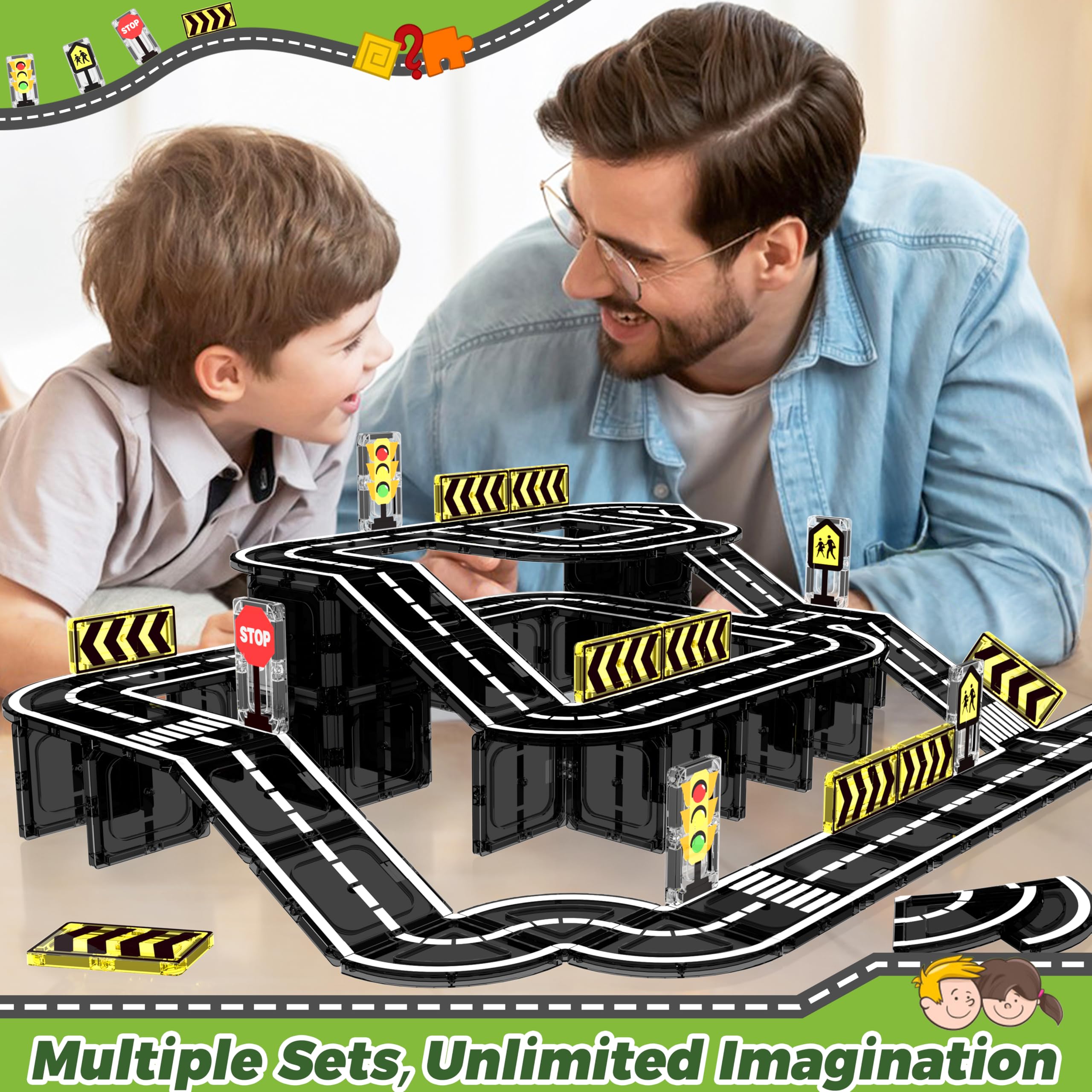 スポーツトイ・アクショントイ yoyorecreation SIGTYR matt black Amazon.com: Goodtiles Magnetic Tiles Road Expansion Set, STEM