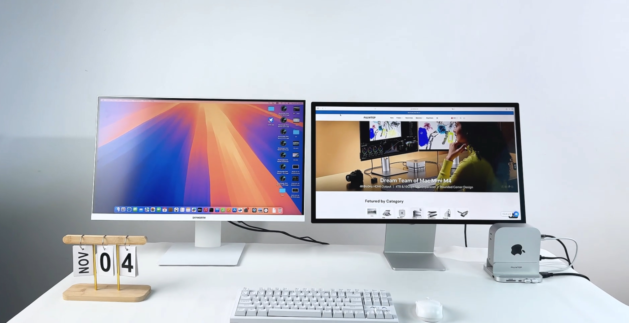 【M6225】極 動作品★サポート充実! アップルOffice photoshop Amazon.com: PULWTOP 9 in 1 Mac mini M4 Dock with HDMI 4K & 4TB M.2