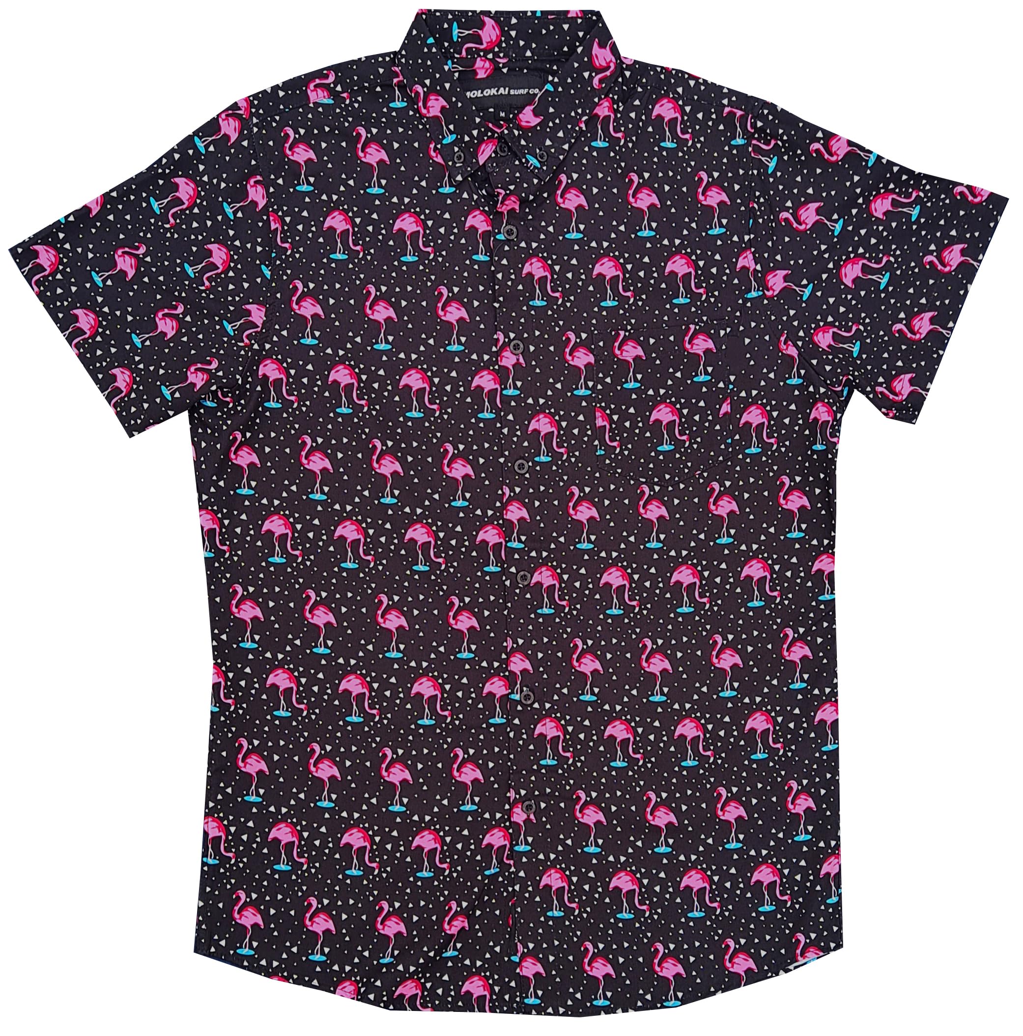 Molokai Surf Button Down Slim Fit Hawaiian Short Sleeve Shirts