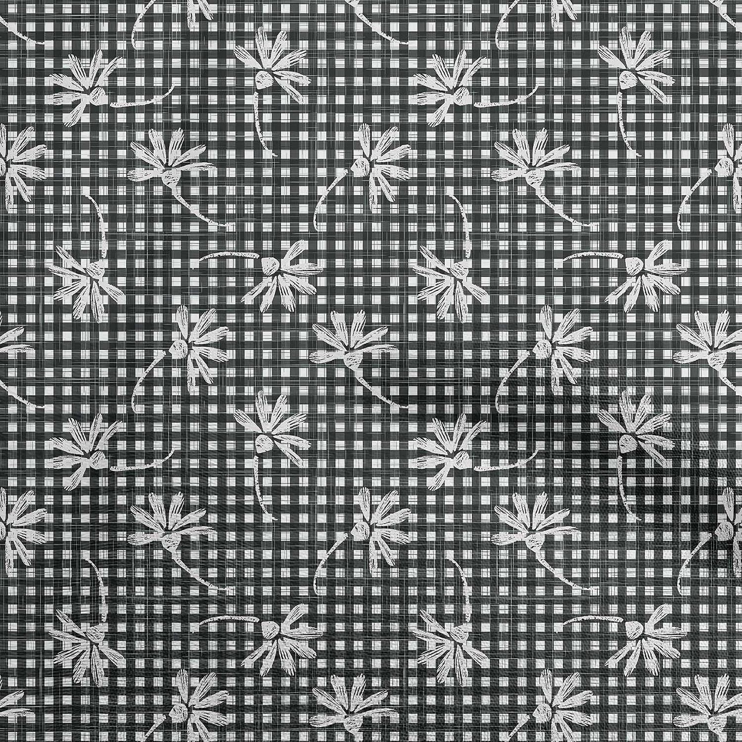 oneOone Cotton Flex Black Fabric Block Fabric for Sewing Printed Craft Fabric By The Yard 40 Inch Wide