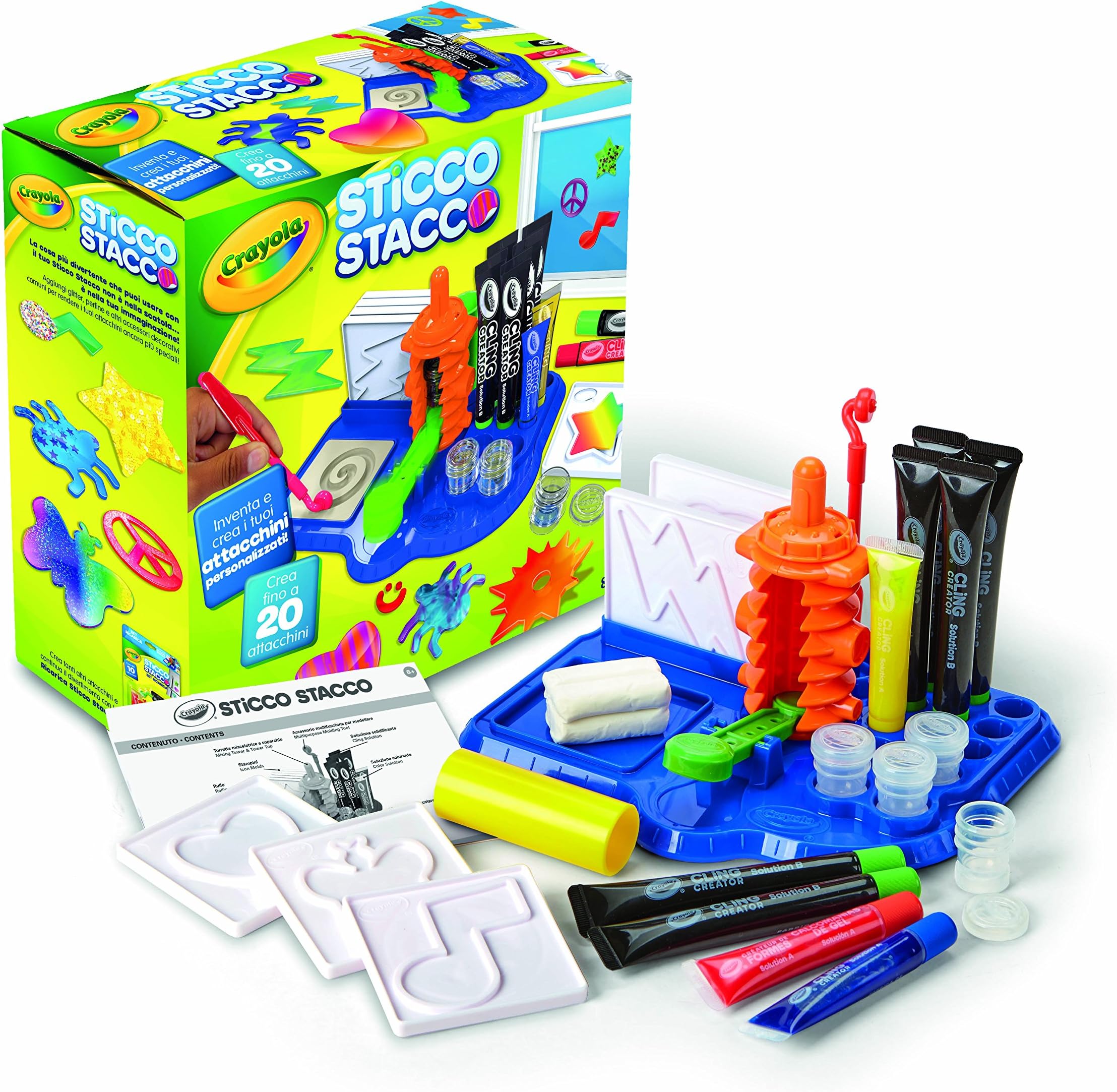 Crayola, Cling Creator, Art Activity, Make up to 20 Customized Clings, Easy Color Mixing, Sticks on Windows, Mirrors and Flat Surfaces