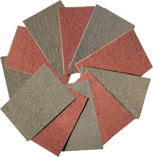 Miniatura 6 de Paquete de 10 almohadillas de uso general prémium de 6 x 9 pulgadas, para raspado, raspado, lijado, preparación de imprimación de pintura,