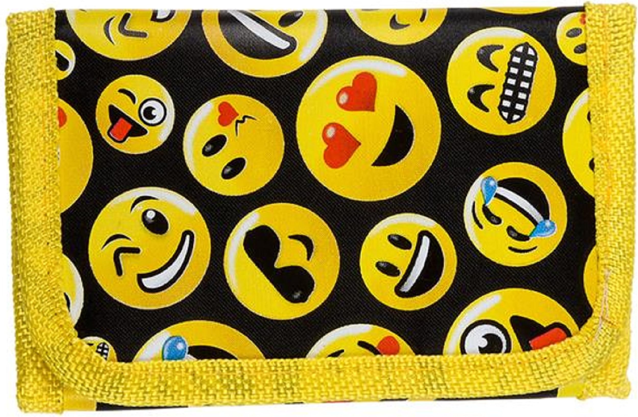 1-Piece of Assorted Emoji Face Wallet