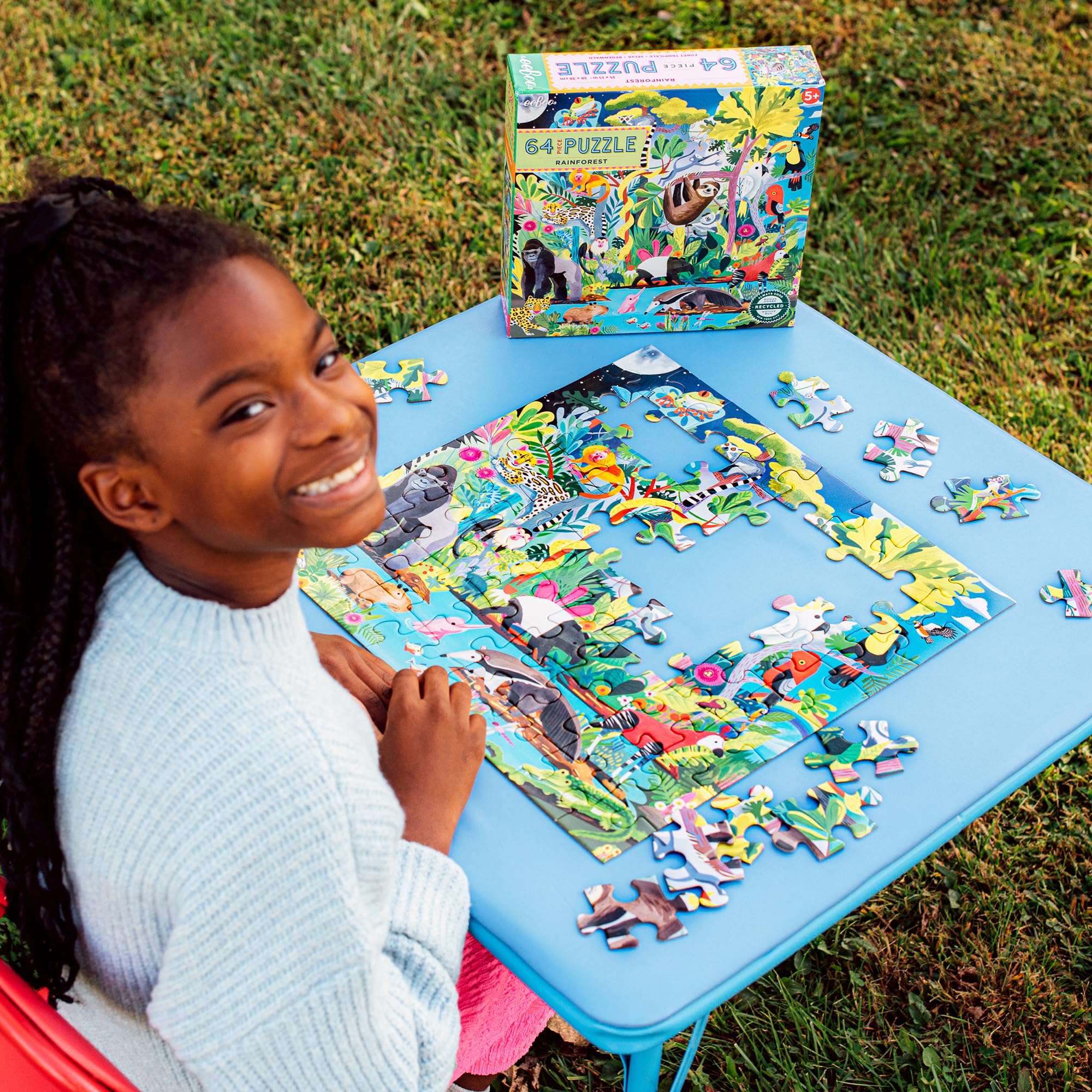 Amazon.com: eeBoo: Rainforest - 64 Piece Puzzle - 15