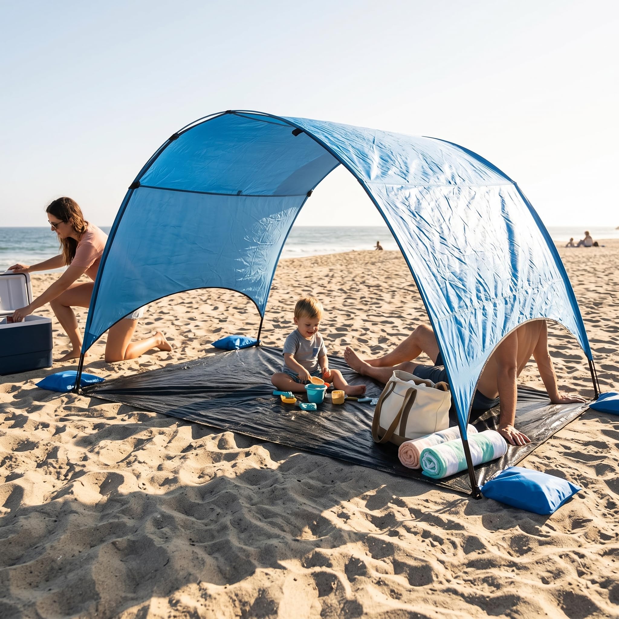 Riparo Campeggio Portatile Mare Spiaggia, Riparo Tutte le Stagioni, per outdoor