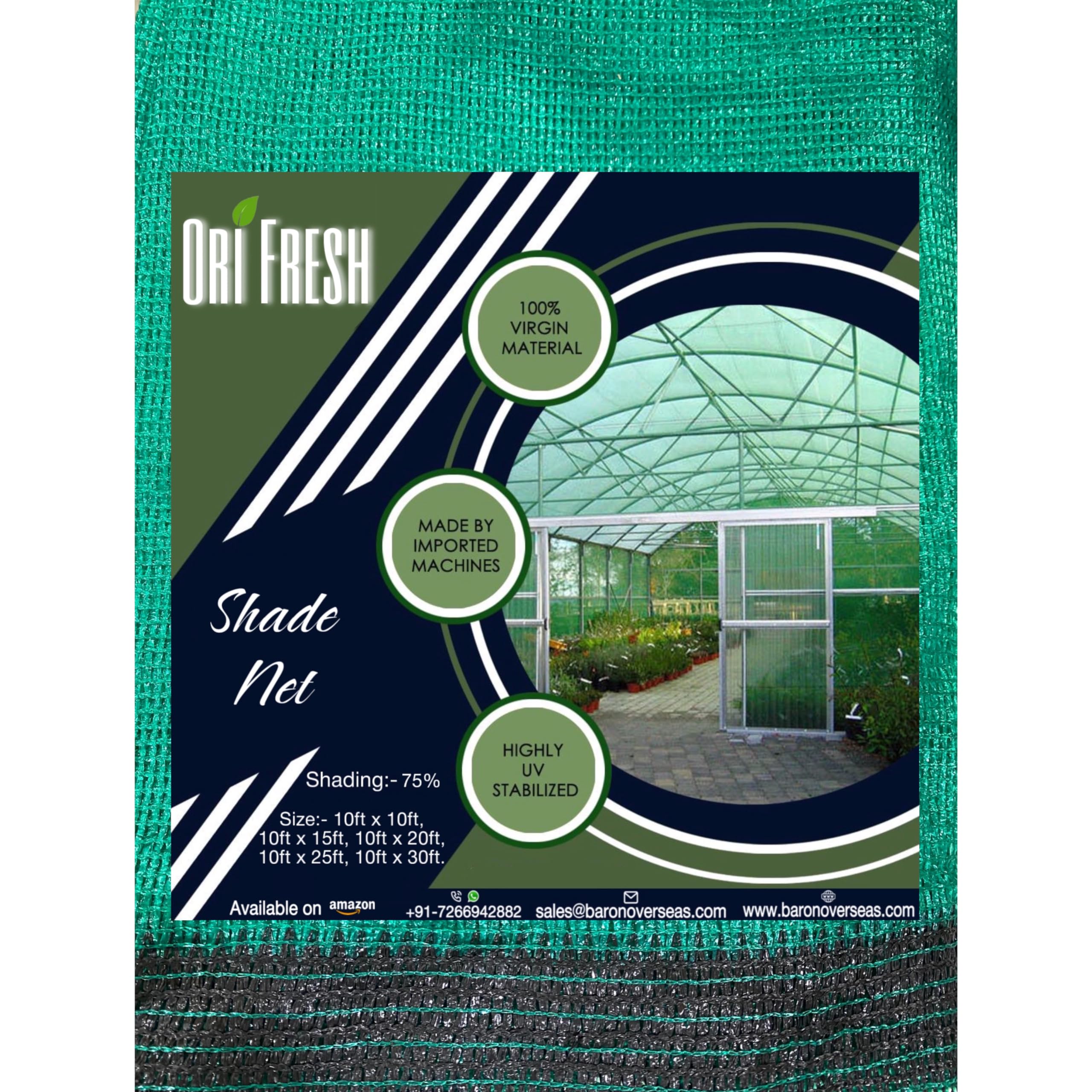ORIFRESH Multipurpose Shade Net/Agro Net/Green Net - 75% (Green Colour) (10 ft X 30 ft) (B0CY2PBTTR) Amazon Price History, Amazon Price Tracker