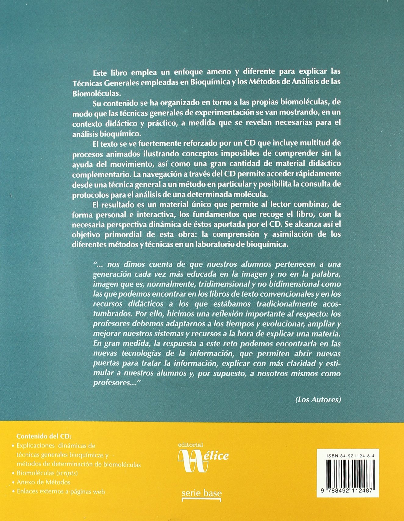 Bioquímica: técnicas y métodos (Base)