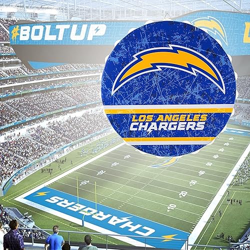 Miniatura 5 de Letrero de pared de Los Angeles Chargers de 13 pulgadas con tapa de botella envejecida, edición limitada, de FOCO Chargers, representa a la NFL y