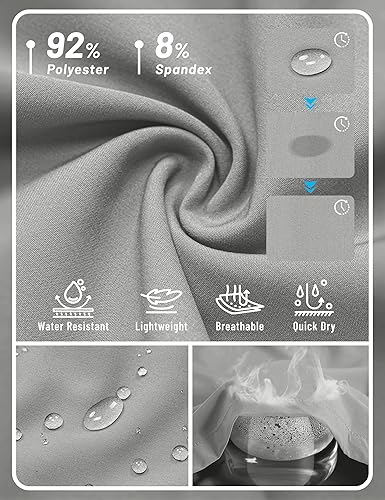 Miniatura 5 de TACVASEN Pantalones cortos de senderismo para mujer, de 8 pulgadas, de secado rápido, ligeros, resistentes al agua, pantalones cortos deportivos