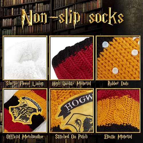 Miniatura 7 de Harry Potter Calcetines de zapatillas, calcetines esponjosos de punto para mujer, rellenos de calcetines de Navidad