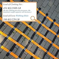 Vista 3 de Red de escalada de línea ninja, red de carga de escalada al aire libre, juego de columpios de escalera de escalada en la selva, gimnasio, parque