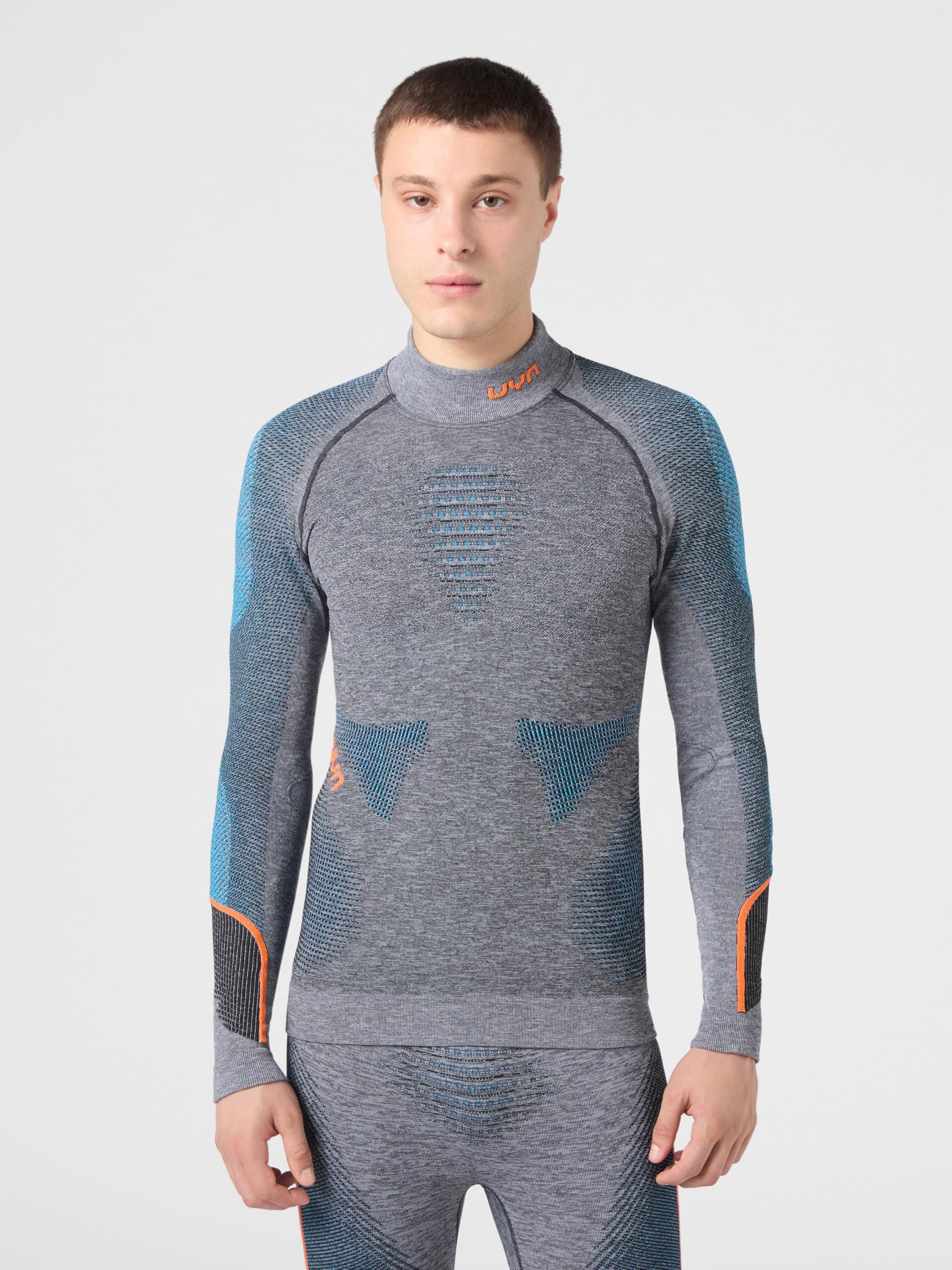 UYN Man Ambityon UW Shirt LG_SL. Melange Turtleneck Uyn Ambityon Maglia Intima Dolcevita Manica Lunga da Uomo Melange Uomo (Pacco da 1)