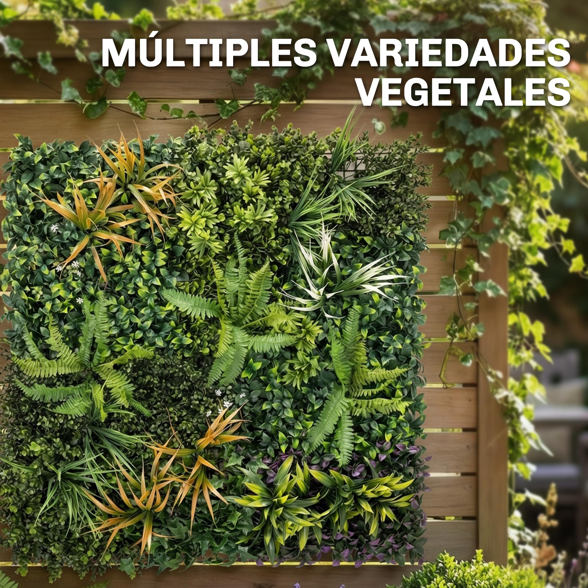 Outsunny Seto Artificial Ocultación Jardín en Rollo 1x1 m Pantalla de Valla de Privacidad de Hiedra Artificial Fácil Montaje para Terraza Balcón Exterior Decoración de Hojas Verde