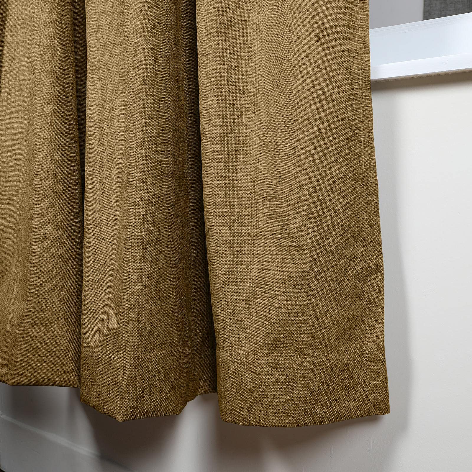 ChadMade Rideau Occultant en Lin 127 x 243 cm (L x H), Rideau à œillets Isolant Thermique pour Salon Chambre (Chocolat, 1 Panneau)