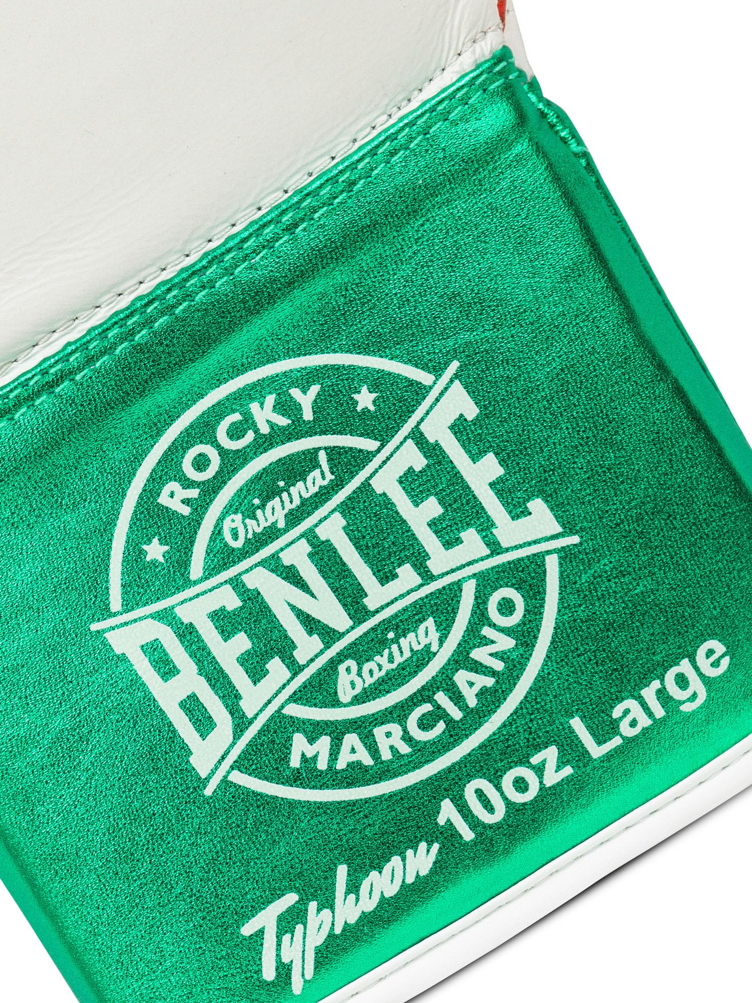 Benlee r?kawice bokserskie ze skóry Typhoon White/Green/Red 08 oz R