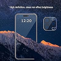 Vista 6 de Ailun 3Pack Privacy Screen Protector for iPhone 15 Pro [6.1 inch]+3Pack Camera Lens Protector with Installation Frame,Dynamic Island Compatible,Anti