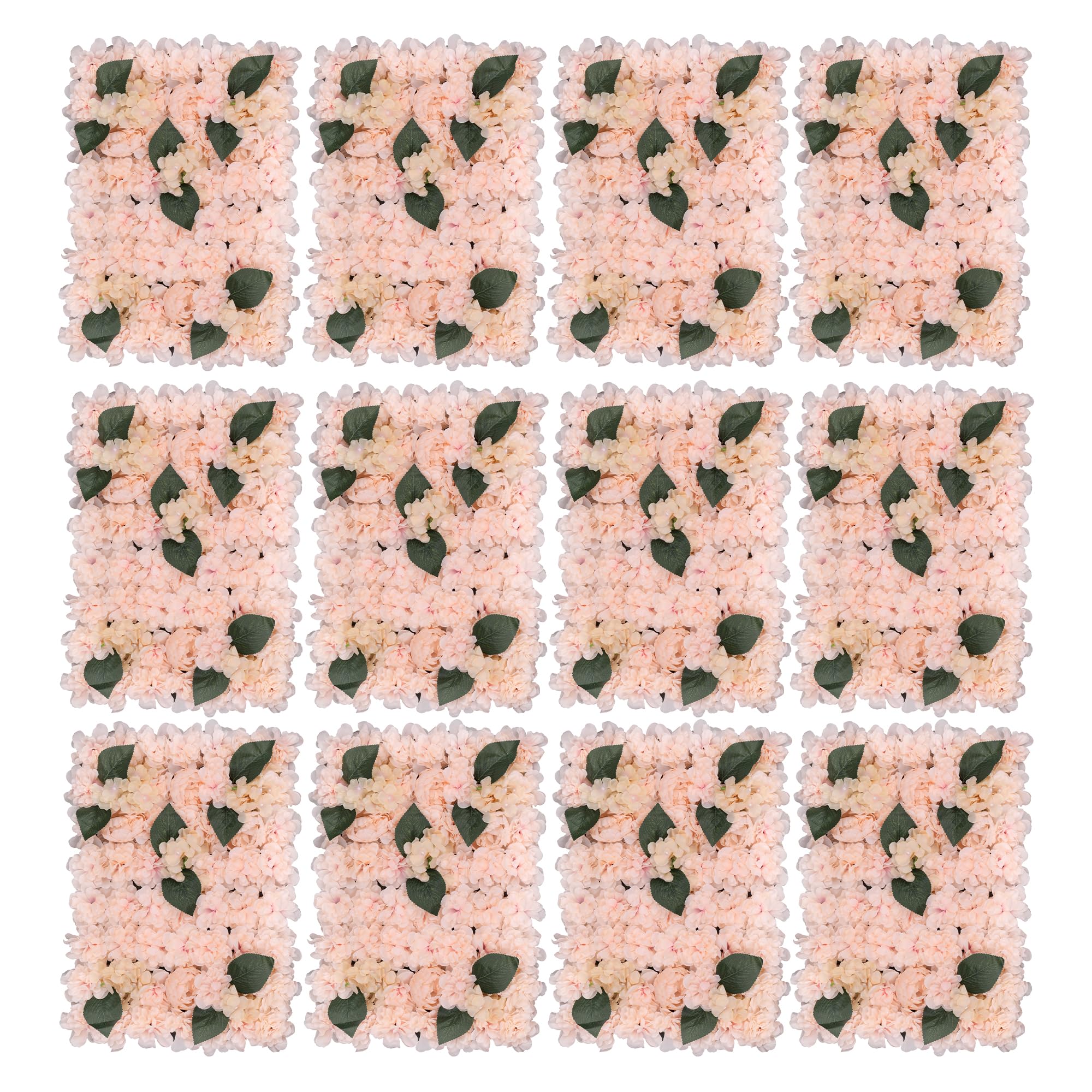 Trimming Shop Artificial Flowers Wall Panels, Peach, 12pcs — image 1