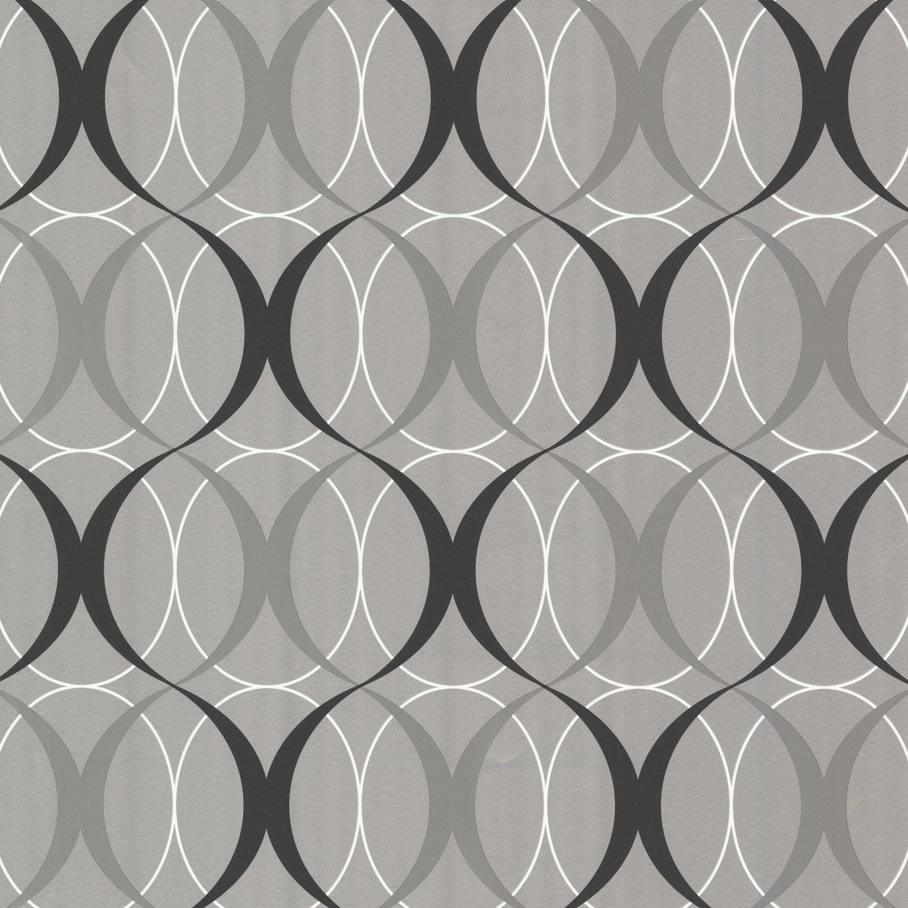 BHF 450-67349 Circulate Silver Retro Orb Wallpaper, 20.5x2x2