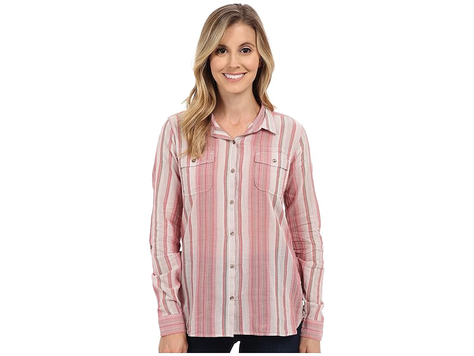 

Toad&Co Airbrush L/S Shirt (Sorbet Stripe) Women's Long Sleeve Button Up
