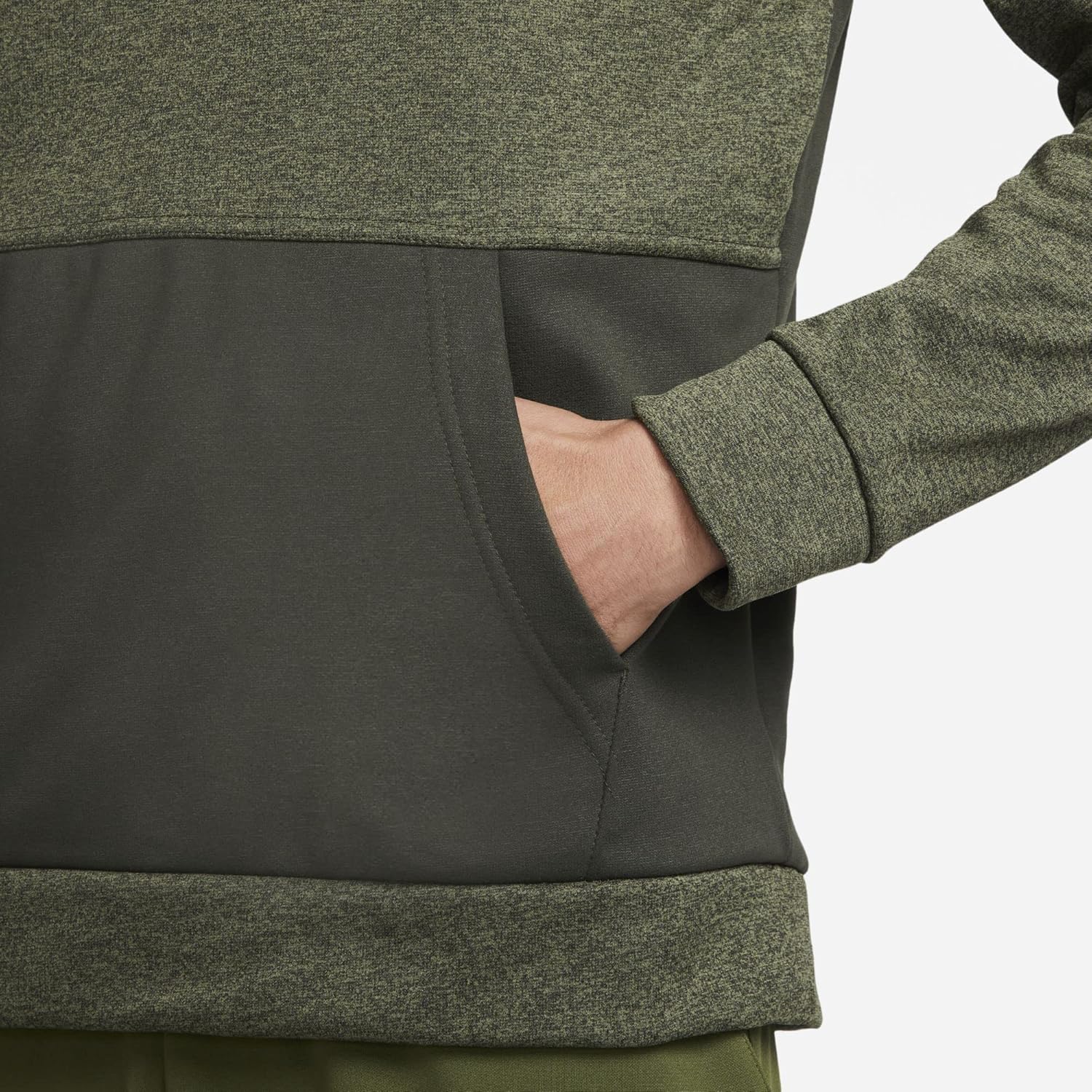 Nike Men's Therma Pullover Training Hoodie (Medium, Sequoia/Rough Green/Heather/Black) - Image 4