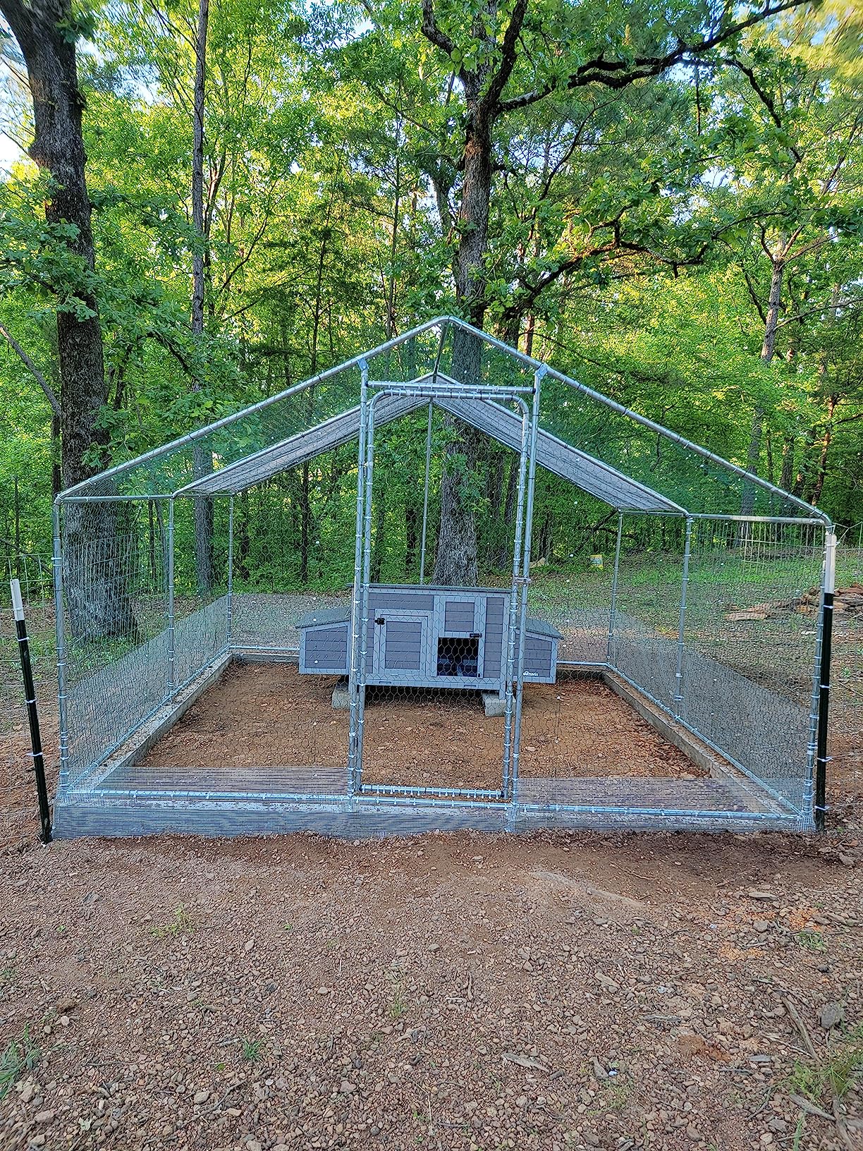 33/mo Finance Morngardo Chicken Coop Large Metal Run for 20 Chickens