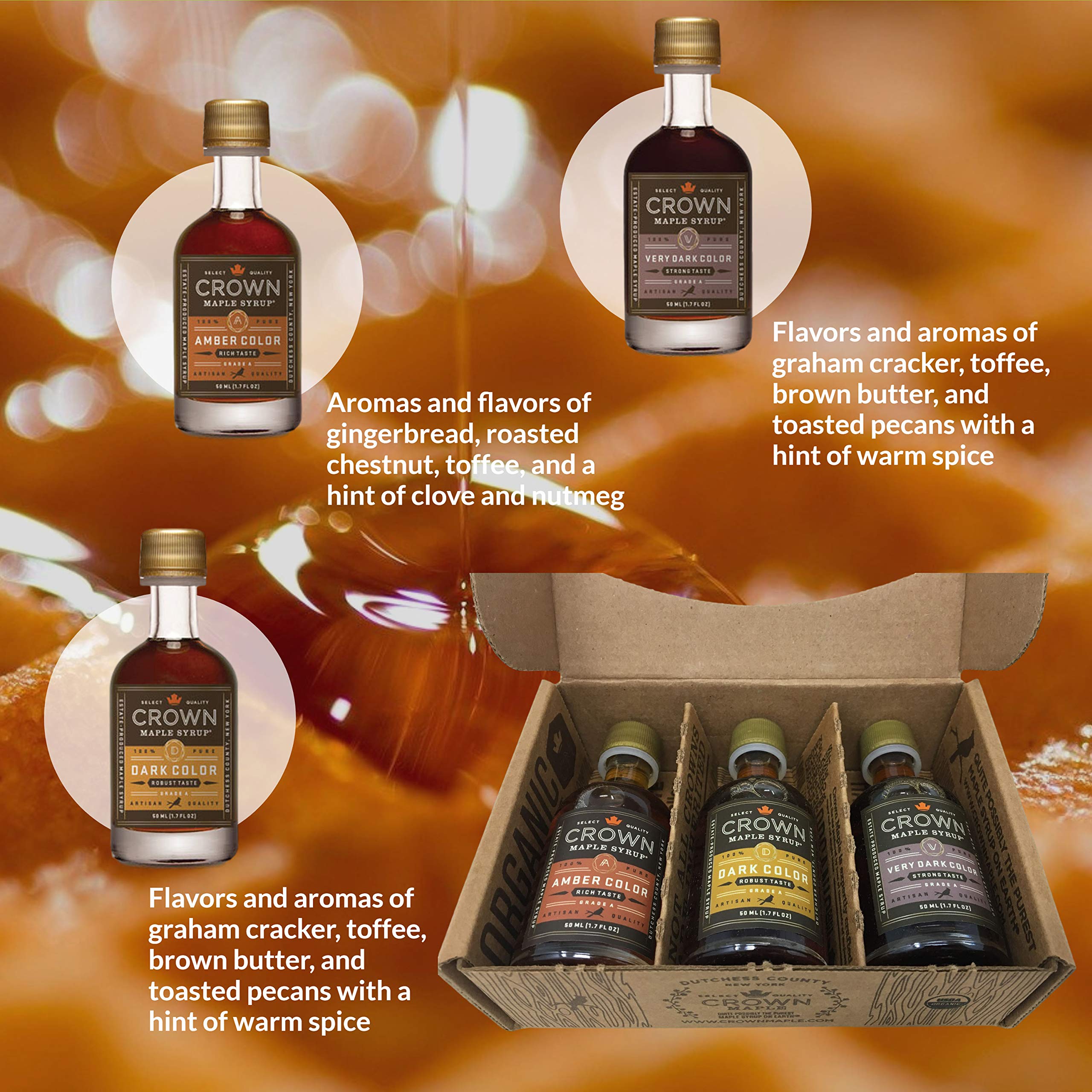 Buy Crown Maple Syrup Sampler Classic Trio Maple Syrup Collection And