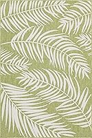 Vista 47 de Unique Loom - Tapete de la colección Outdoor Botanical, diseño de palmera (6.1 pies x 9 pies, rectangular, color azul/azul marino)