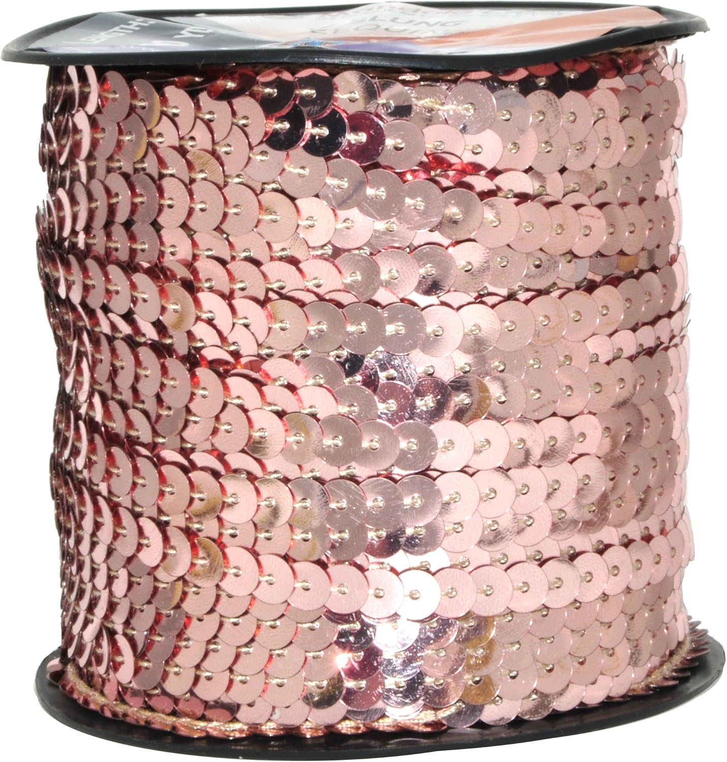 Mandala Craft 6mm Flat Sequin Strip Aquamarine Sequins on a Roll - Aquamarine Sequin Trim by The Yard - 100 Yds String Metallic Sequin Strand for Crafts Sequin Fringe Sewing