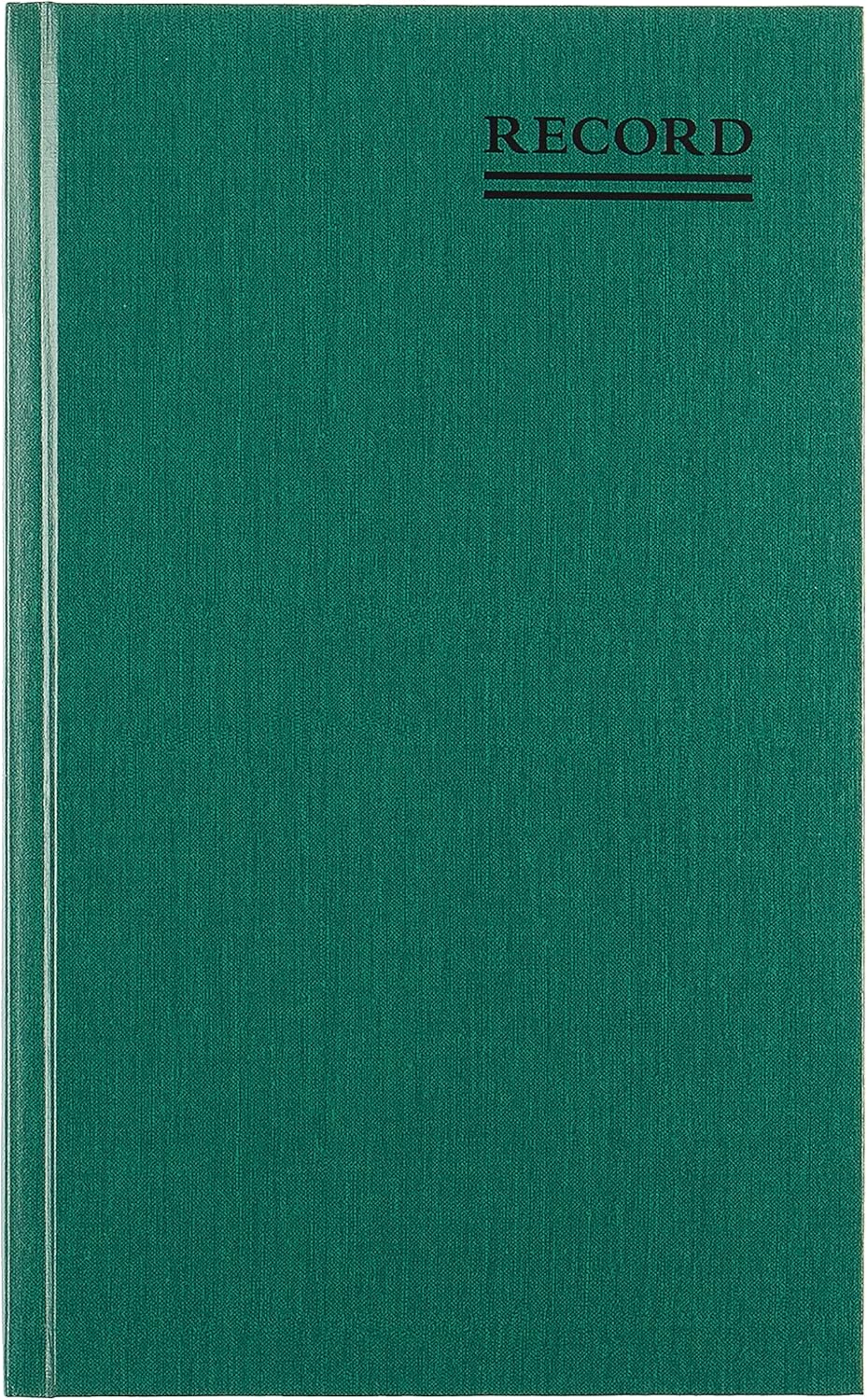 NATIONAL Emerald Series Record Book, Green Canvas Cover, 300 Pages, 12.125" x 7.5" (56131)