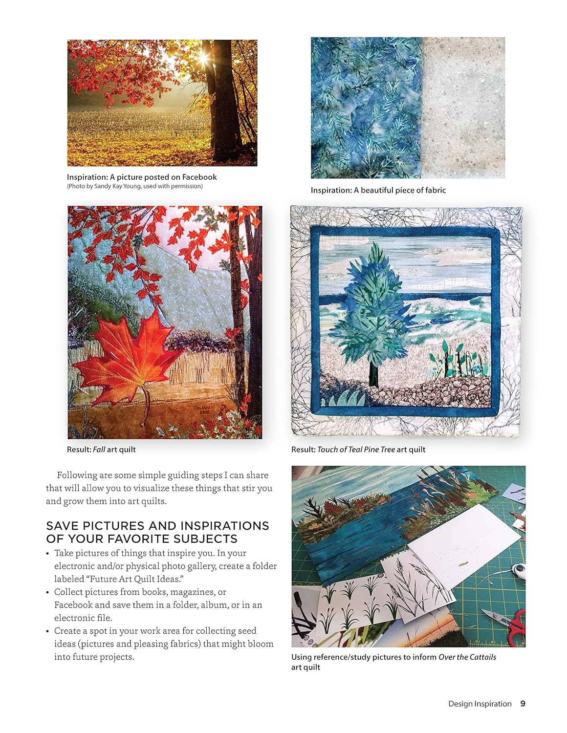 Starter Guide to Creating Art Quilts (Landauer) Inspiring and Accessible Introduction for Beginners - Landscape-Style Quilts with 3 Simple Designs, Basic Techniques, Tips, Guidelines, and a Gallery - Image 3