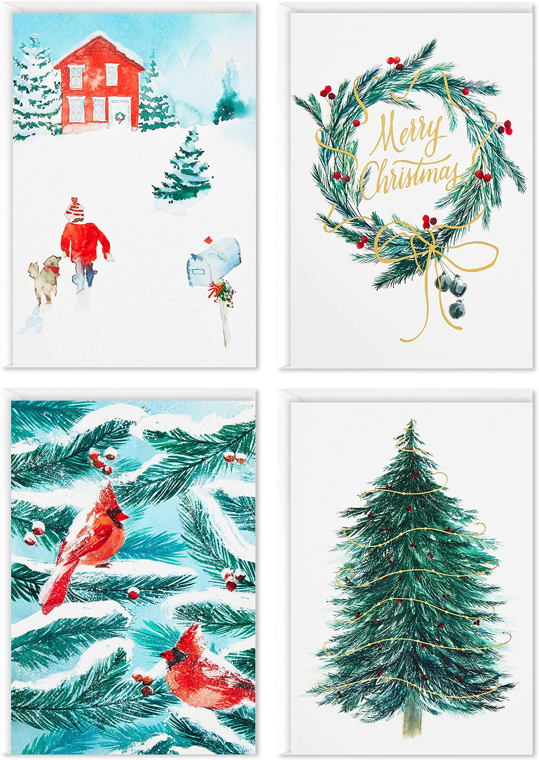 Hallmark Boxed Christmas Cards Assortment, Cardinals and
